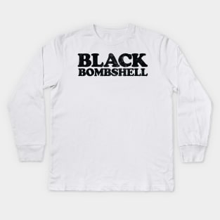 Black Bombshell Kids Long Sleeve T-Shirt